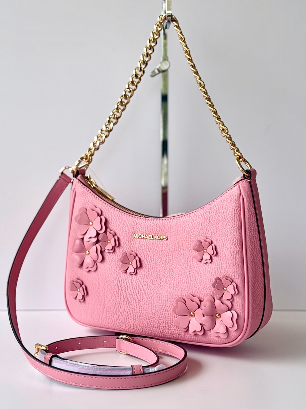Michael Kors Jet Set Travel Large Embellished Convertible Crossbody Shoulder Bag